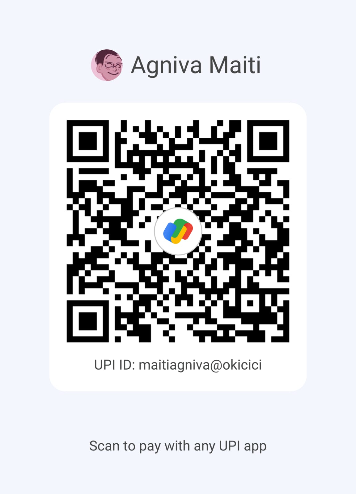 Scan with any UPI App